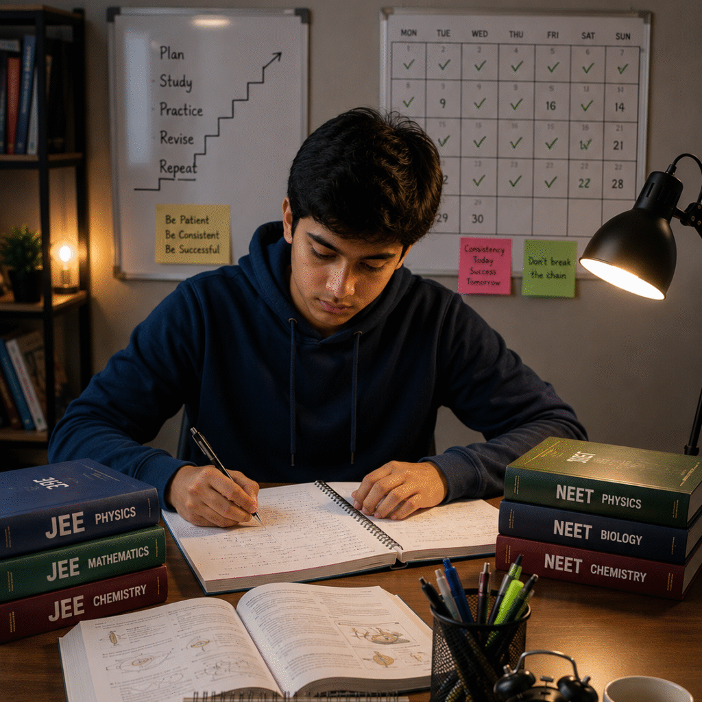 how to stay consistent in studies for JEE and NEET